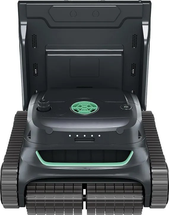Robot fara fir pentru piscine Wybot S2 Pro, 91 W, 210 min, 300 m², Filtrare dubla, Statie de incarcare, Giroscop, Negru