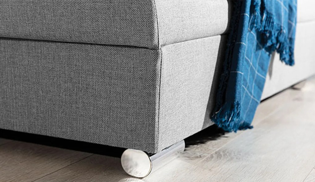 Coltar extensibil dreapta 4 locuri, ELTAP, Sorento, 296x194x78 cm, lemn/poliester, albastru inchis/gri