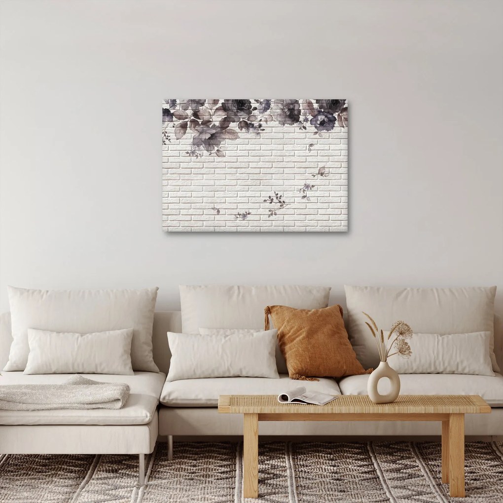 Tablou cu perete și buchet (70x50 cm)