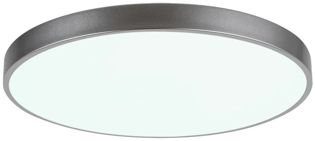 Plafoniera LED cu telecomanda design slim Tesia argintiu 60W