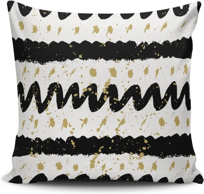Față de pernă Calento Ganula, 45 x 45 cm, negru - alb