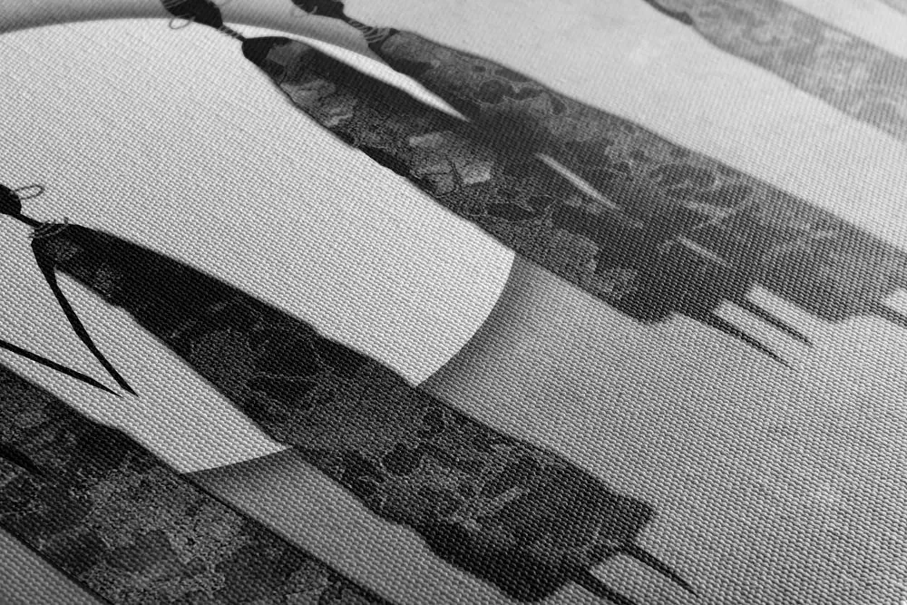Tablou femeile africane în design alb-negru