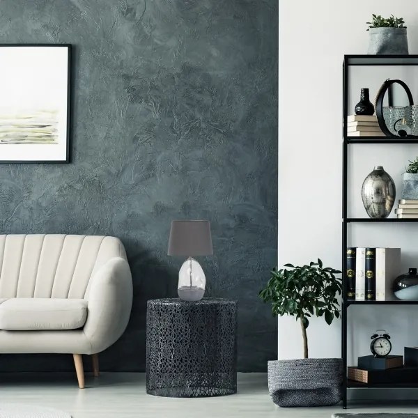 Lampă de masă Rabalux 74228 APOLONIA 1xE27/40W/230V gri