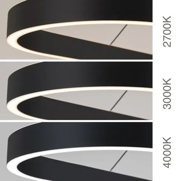 Orion - Lustră LED suspendată pe cablu CARRARA, 80W/230V, 2700/3000/4000K, negru