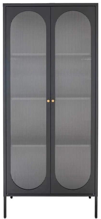 Vitrină neagră din metal 80x180 cm Adelaide – House Nordic