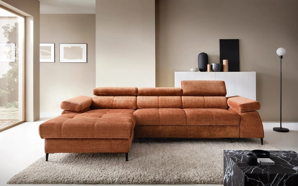 Colțar lemn masiv Cordoba I extensibil, 282 × 175 × 76 cm - Stânga