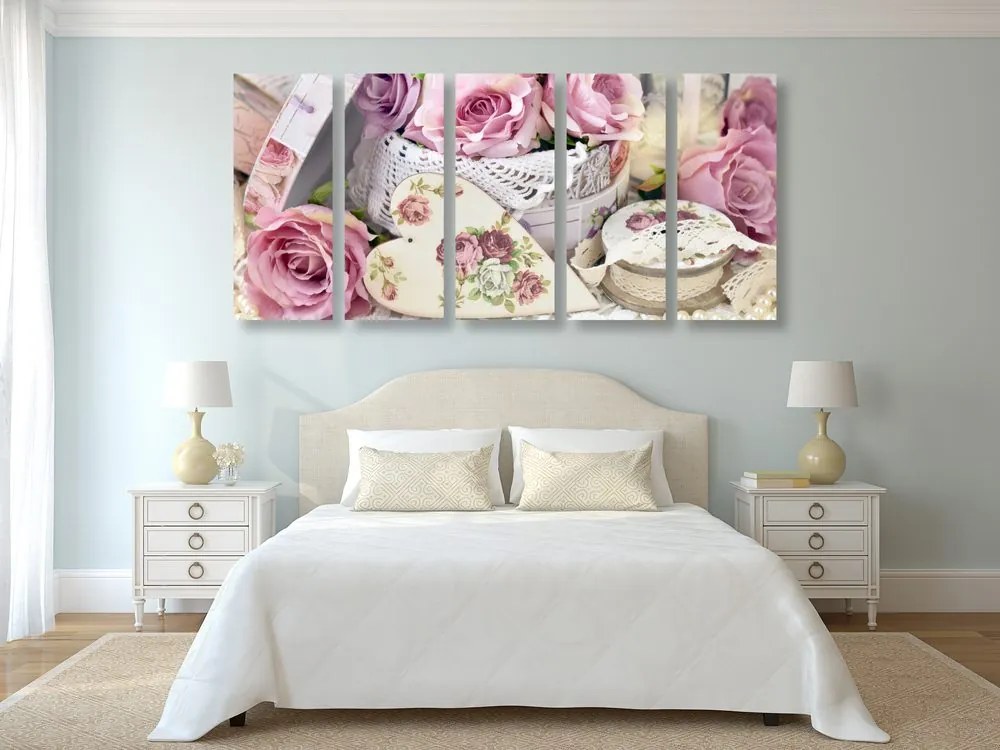Tablou 5-piese stilul vintage romantic