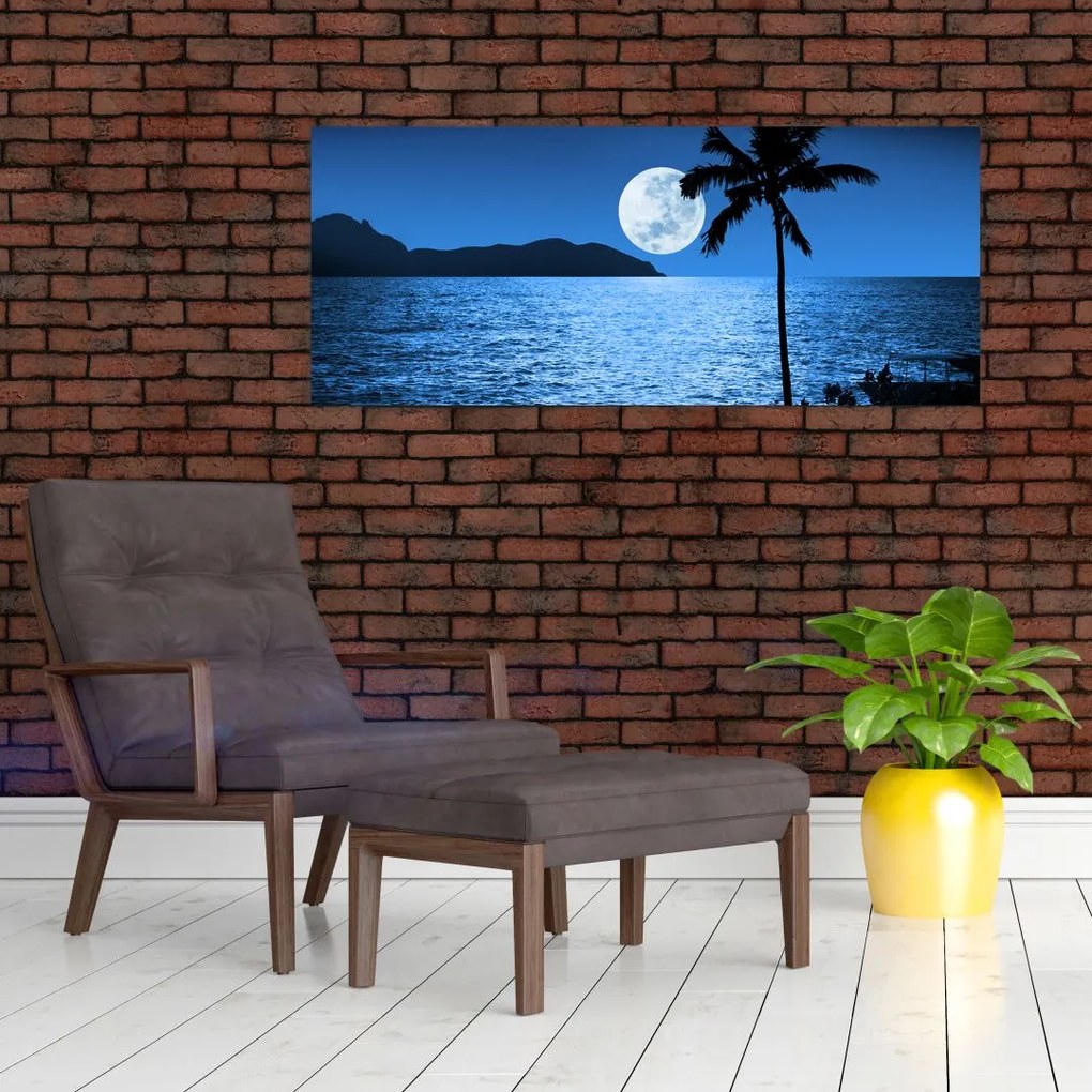 Tablou - Luna deasupra nivelului mării (120x50 cm)