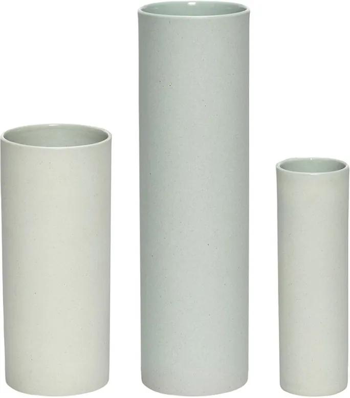 Set 3 vaze verzi din portelan Rowena Hubsch