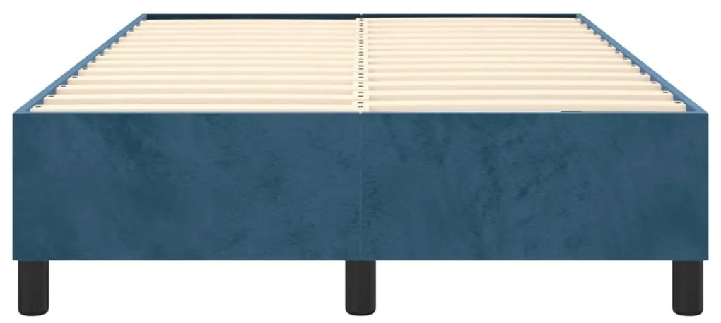 Cadru de pat box spring, albastru inchis, 120x200 cm, catifea Albastru inchis, 35 cm, 120 x 200 cm