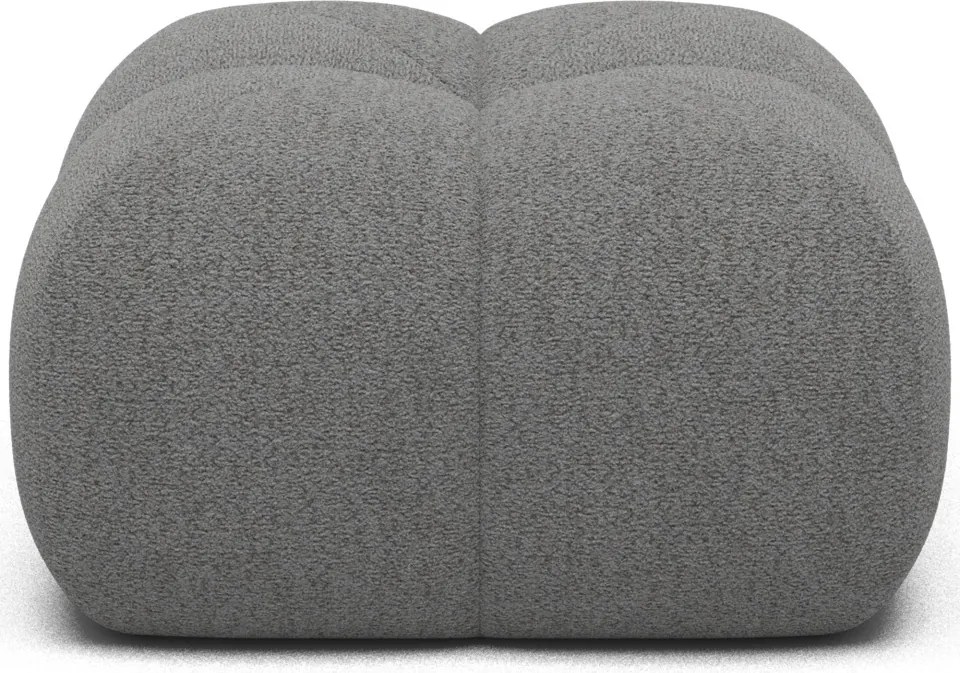 Puf Tapitat Covio 85x85x52 cm, gri Bouclé – Royal 04