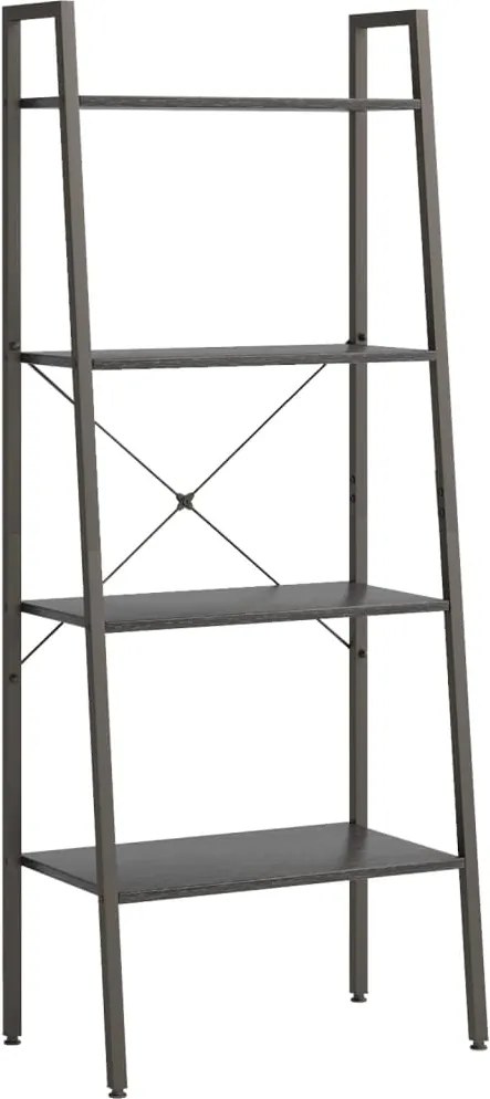 vidaXL Raft vertical cu 4 niveluri, negru, 56x35x140 cm