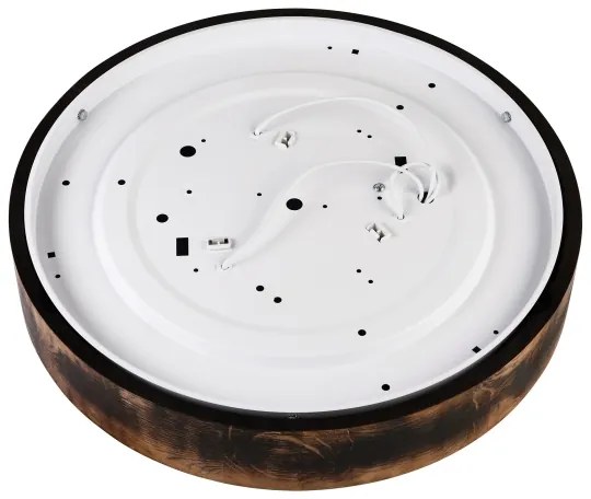 Plafonieră OAK SMOKY 3xE27/15W/230V ø 47,5 cm stejar/maro închis