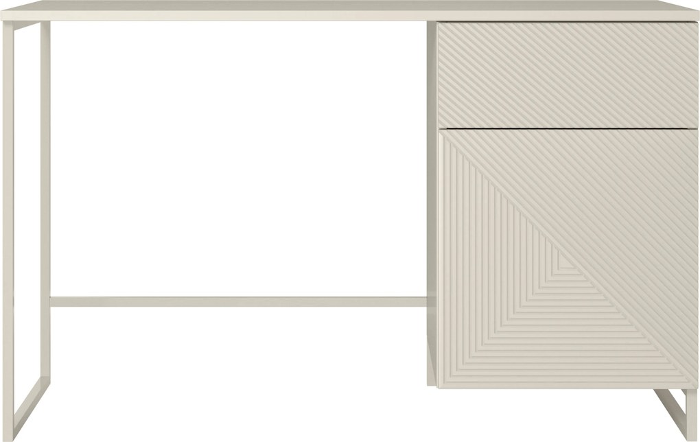 Biurou modern Asha 120 cm cu sertar - culoare cașmir / cadru cașmir