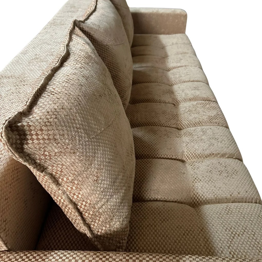Canapea ZARA extensibila, 3 locuri, cu lada de depozitare, stofa bej auriu , 220x95x80 Bej Auriu, Stofa, 220 cm