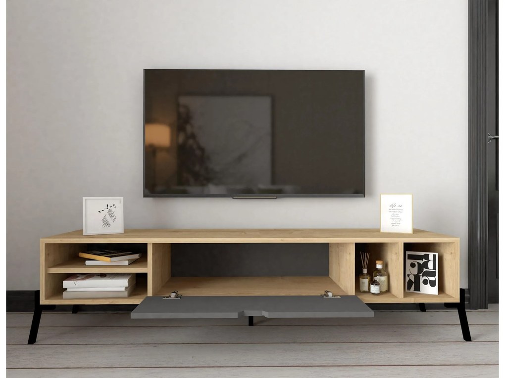 Set mobilier living Ponusetta (Stejar zafir + antracit). 1107146