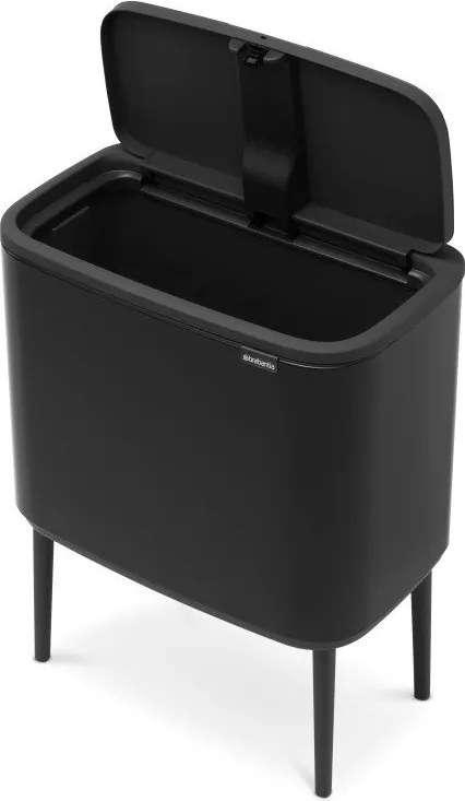 Coș de gunoi negru mat cu senzori de atingere din oțel 36 l Bo Touch Bin – Brabantia