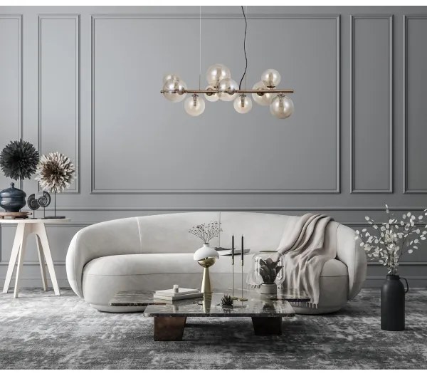 ITALUX PND-406007-10-HBR - Lustră pe cablu CANELLO 10xG9/5W/230V