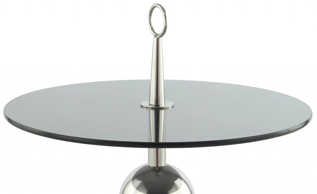 Măsuță de cafea rotunda din sticla 70 cm gri