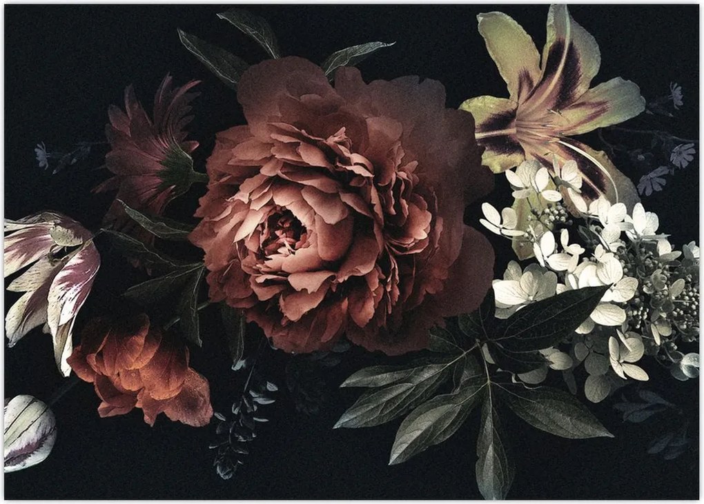 Tablou - Flori întunecate (70x50 cm)