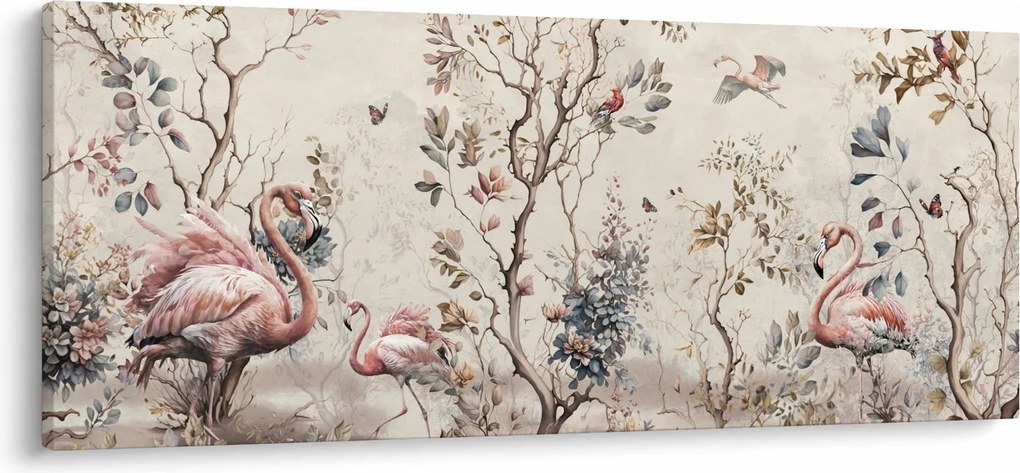 Tablou - Desen de flamingo (120x50 cm)