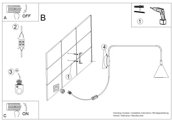 Lampă de perete Sollux SL.1701 NOX 1xE14/10W/230V portocaliu