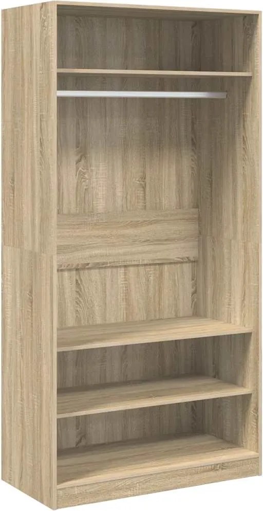 vidaXL Șifonier, stejar sonoma, 100x50x200 cm, lemn prelucrat