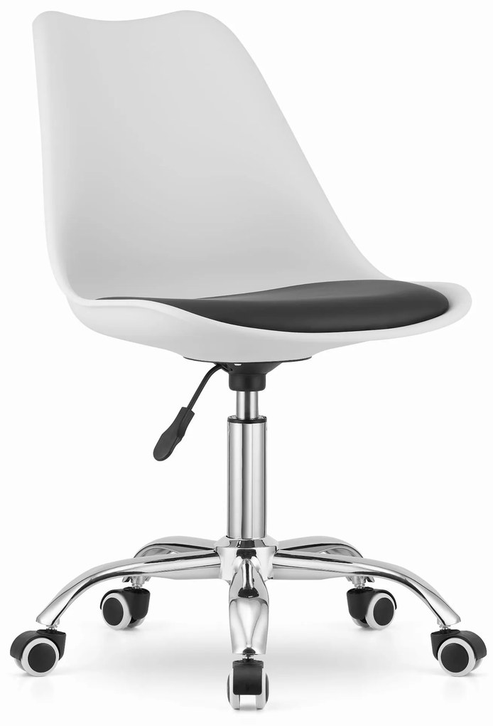Scaun de birou alb-negru PANSY