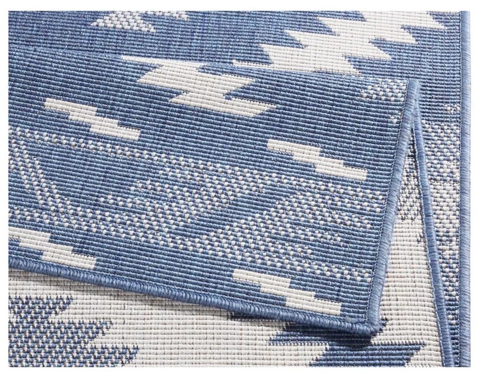 Covor adecvat pentru exterior NORTHRUGS Malibu, 80 x 150 cm, albastru-crem