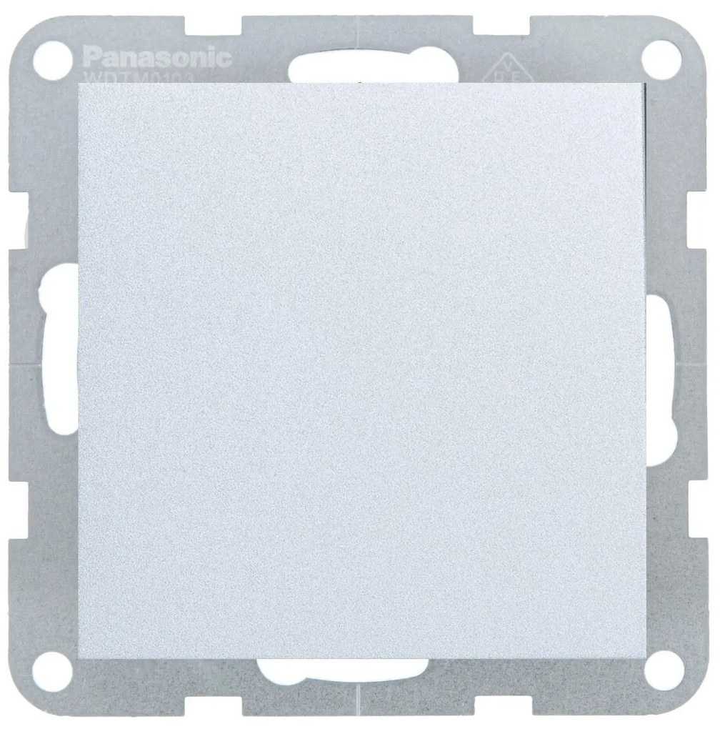 Intrerupator simplu 10A, IP20, Argintiu, Panasonic Karre Plus 55