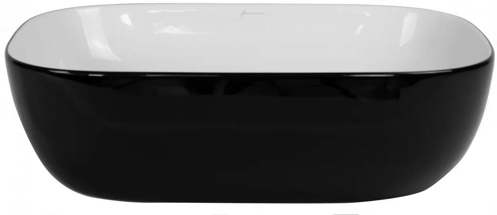Lavoar pe blat Fluminia, Crius, alb-negru, dreptunghiular, 45.5 x 32 cm
