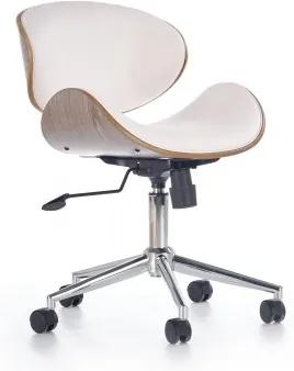 Scaun de birou ergonomic Alto White / Light Oak, l59xA58xH70-80 cm