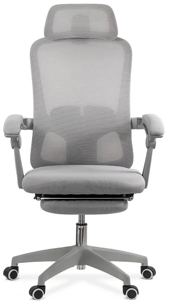 Scaun ergonomic OFF 430 gri, suport picioare și rabatare 135°