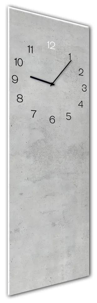 Ceas de perete Styler Glassclock Concrete, 20 x 60 cm