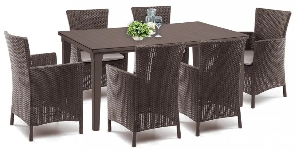 Set mobilier de grădină Futurowa 6+1 maro