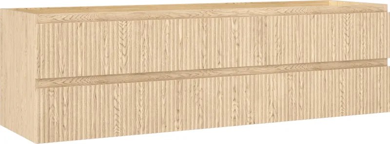 Mexen Rivel dulap baie sub lavoar 160 cm, 2 sertare, canelată, stejar - 91A20-16047-2-BFF81