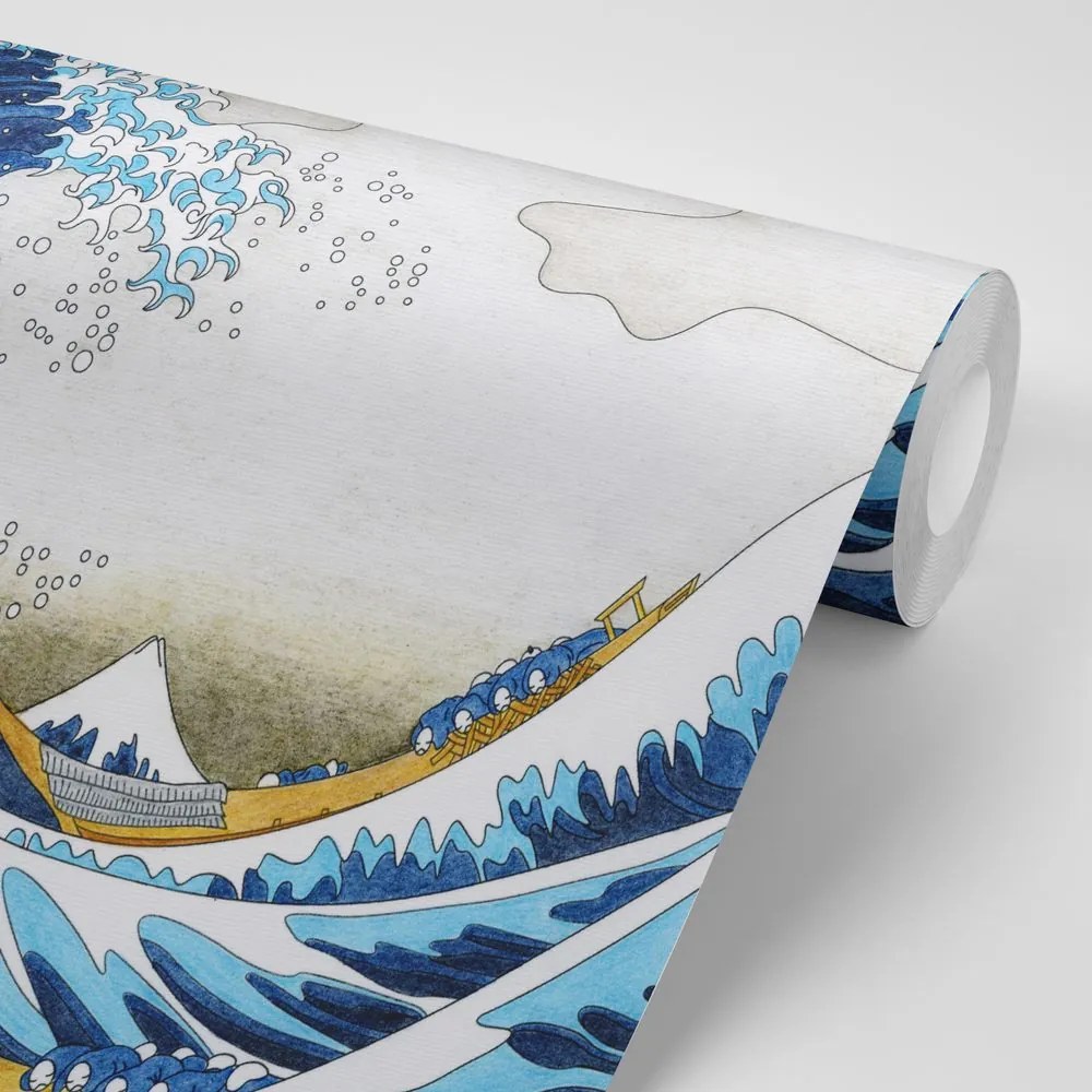 Tapet reproducere Marele val din Kanagawa - Katsushika Hokusai