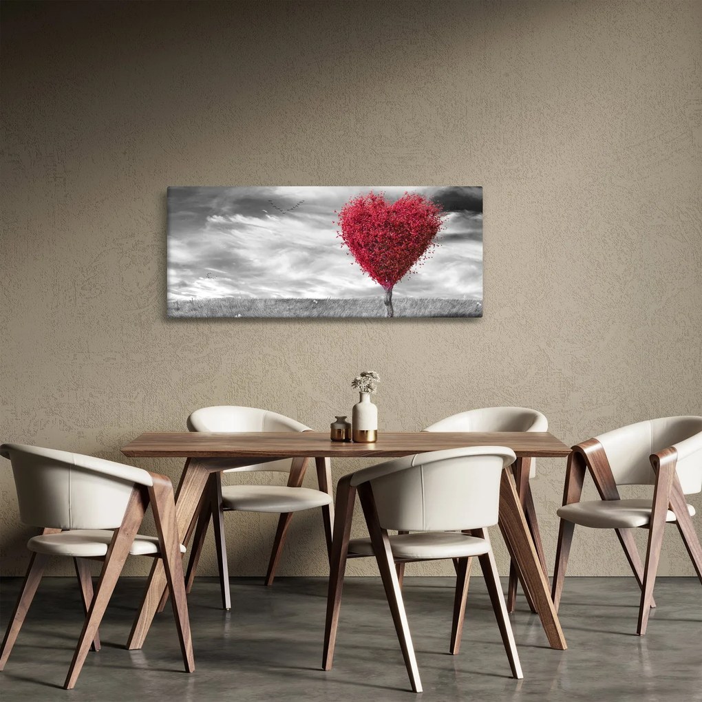 Tablou -Inima din coroanele copacilor (120x50 cm)