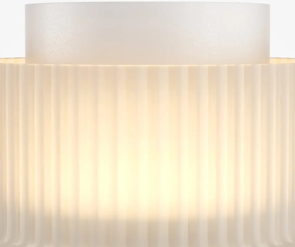 Mini Plafoniera LED cu sticla canelata Scala alb