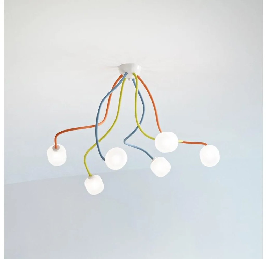 Lustră LED flexibilă aplicată Ideal Lux OCTOPUS 6xG9/3W/230V colorat