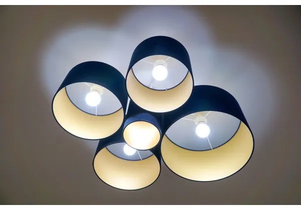 Duolla - Plafonieră ROLLER PENTO 5xE27/60W/230V albastru