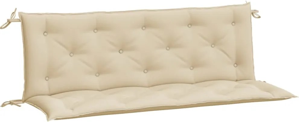 vidaXL Perne bancă de grădină 2 buc., bej, 150x50x7cm, țesătură oxford
