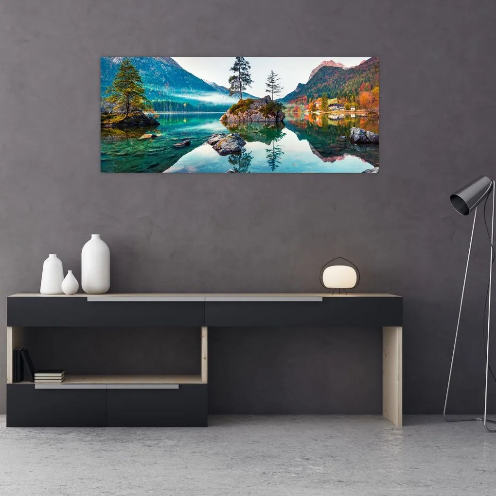 Tablou - Lacul Hintersee, Alpii Bavarezi, Austria (120x50 cm)