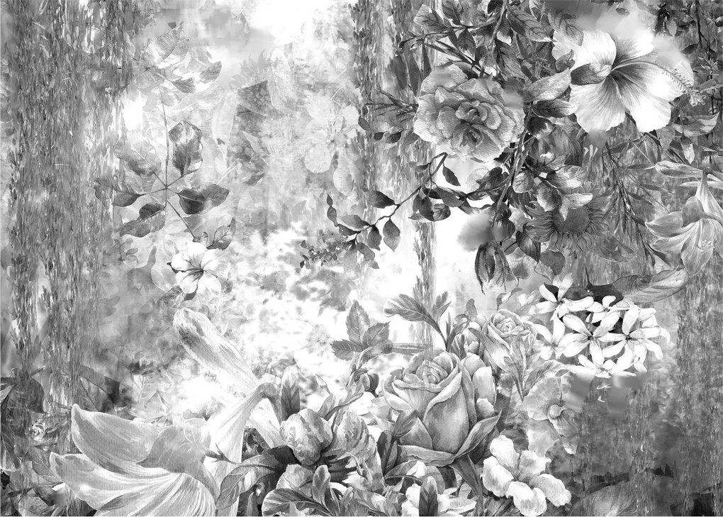 Tablou pe sticlă - Grădină romantică (70x50 cm)