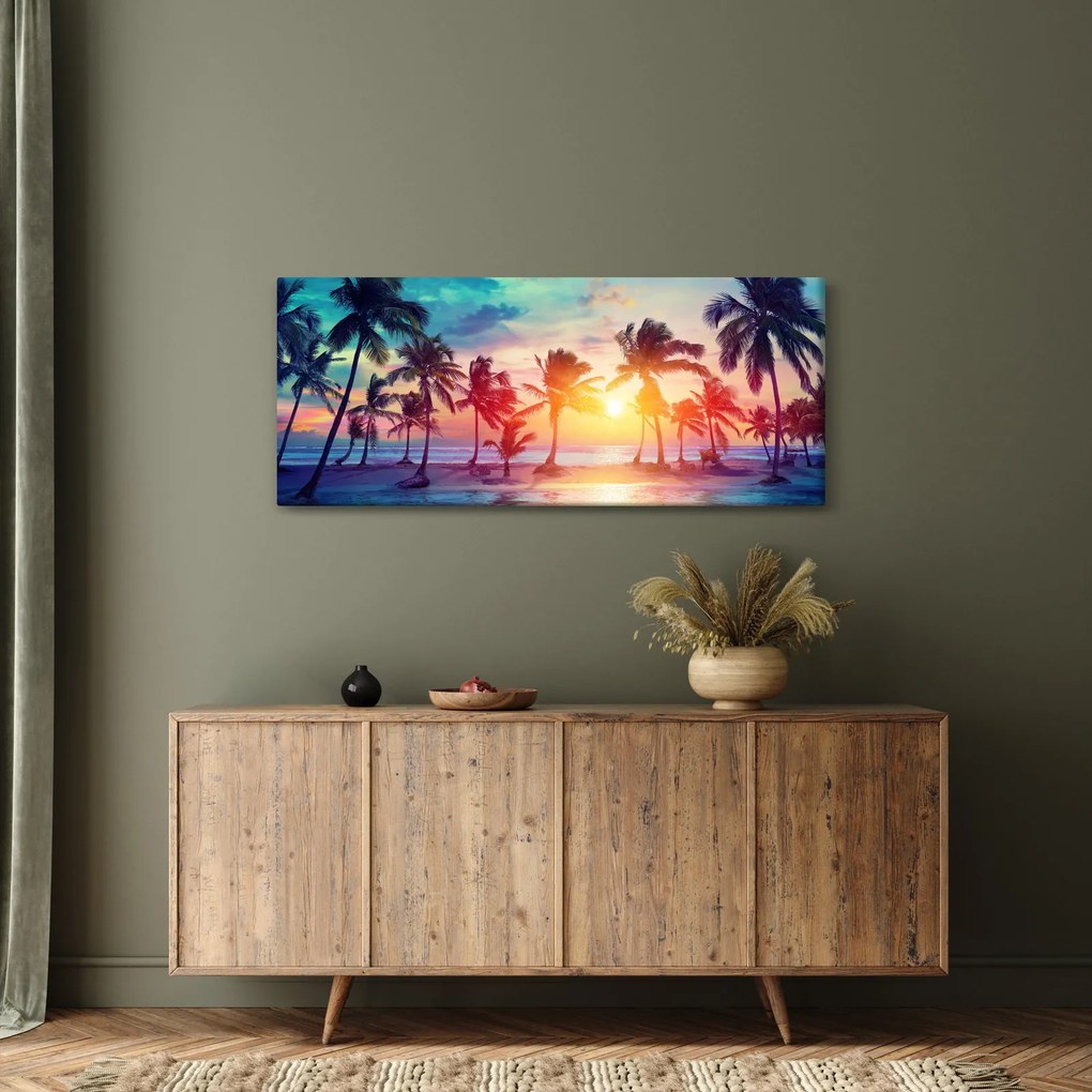 Tablou - Apus de soare tropical (120x50 cm)