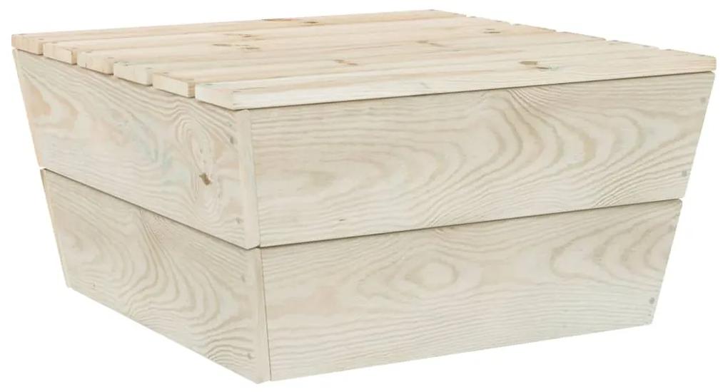 Set mobilier gradina din paleti cu perne, 8 piese, lemn molid Antracit, 4x colt + 2x mijloc + masa + suport pentru picioare, 1