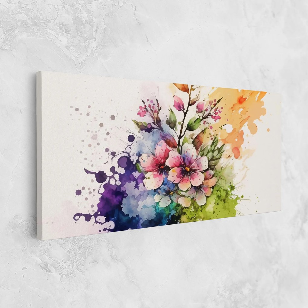 Tablou Canvas, 100x200cm, Dormitor si Living, Peisaje, Primavara, Color Mix Spring