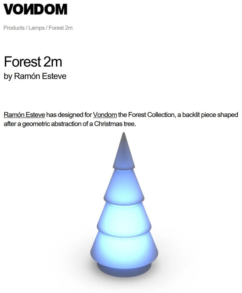 Brad Decorativ FOREST 2m ILUMINAT LED RGBW Vondom