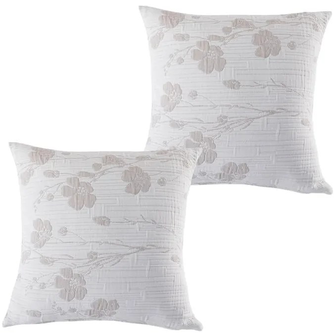 Set de 2 fețe pernuțe SOFIA bej 40 x 40 cm