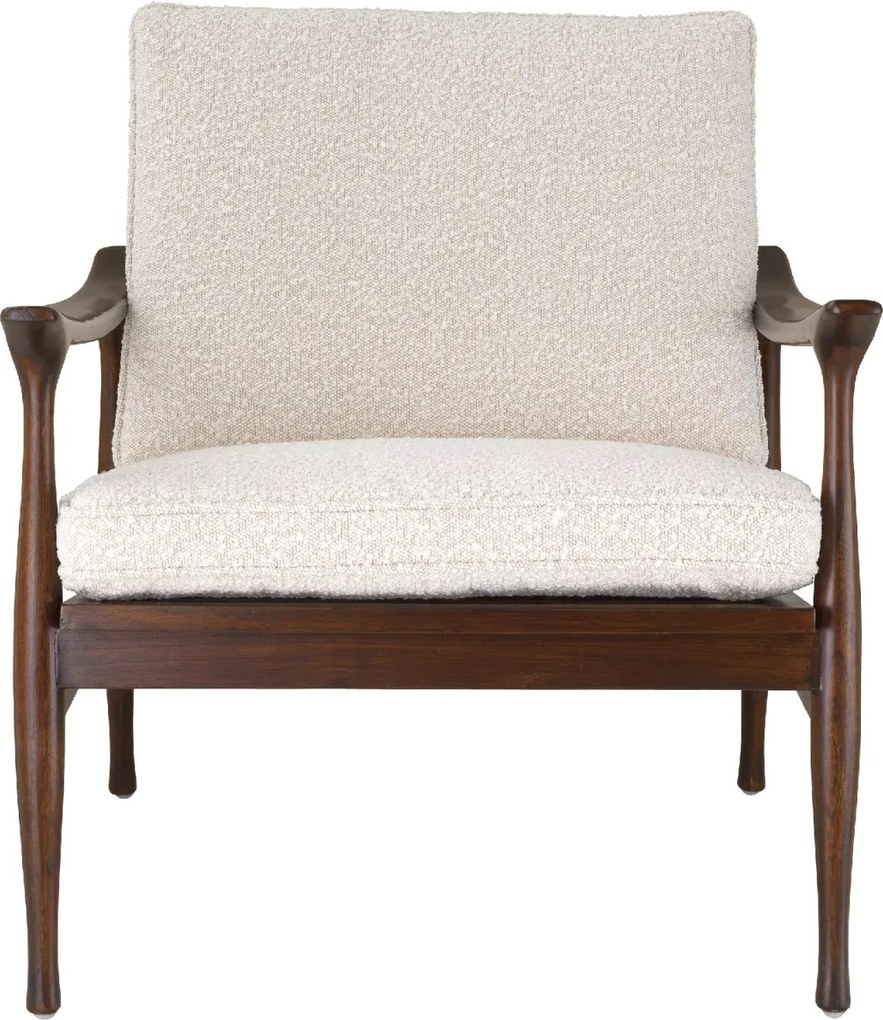 Fotoliu elegant design LUX Manzo maro / bouclé cream